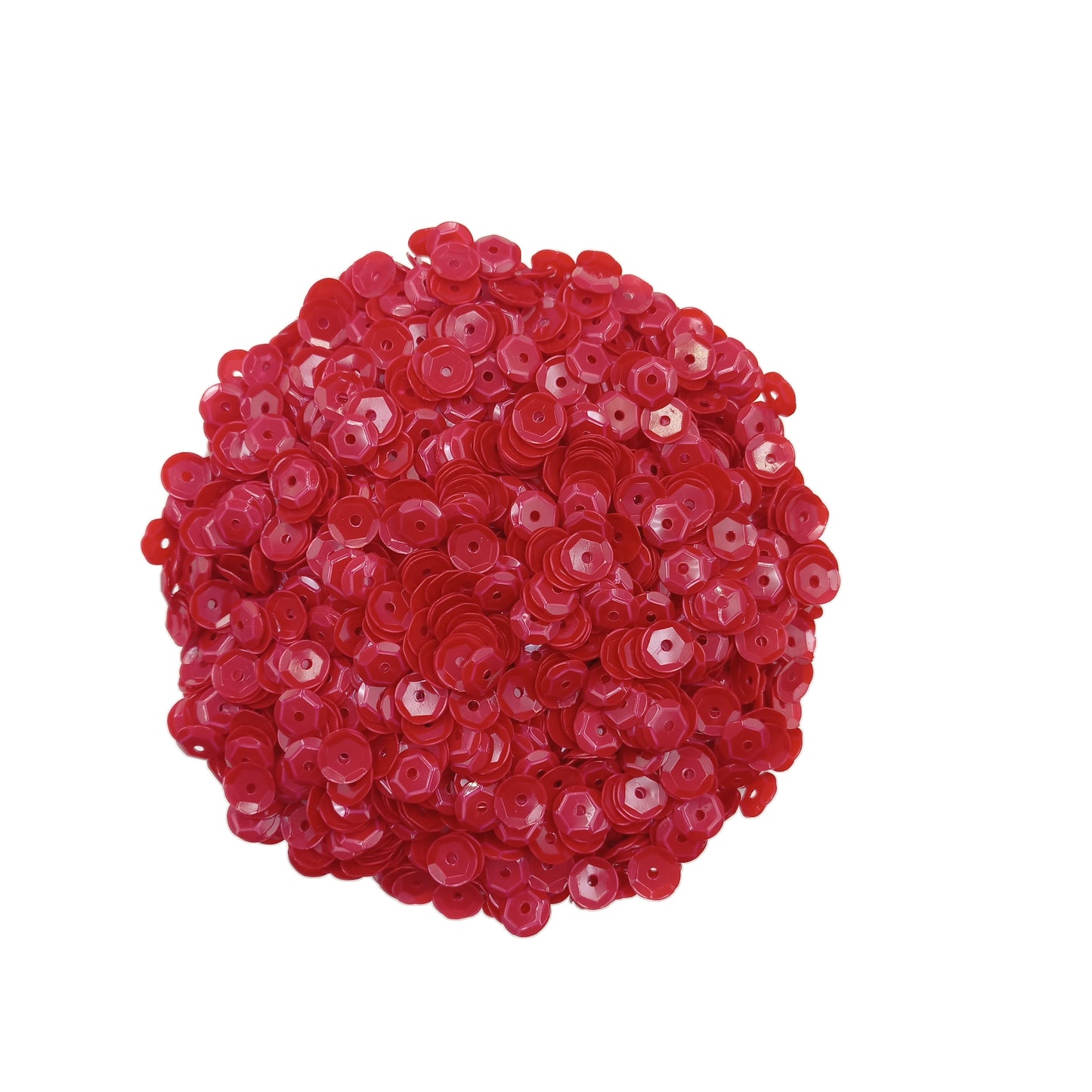Lentejuela Opaco Rojo 6mm