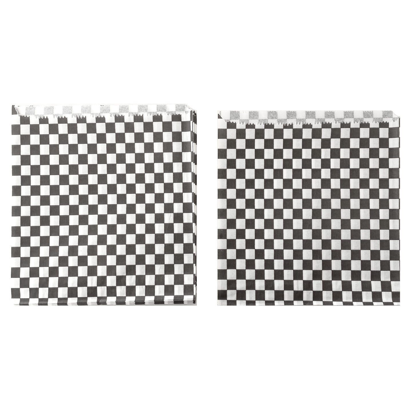 50 Bolsillo Papel Blanco Negro para Hamburguesa 18 cm