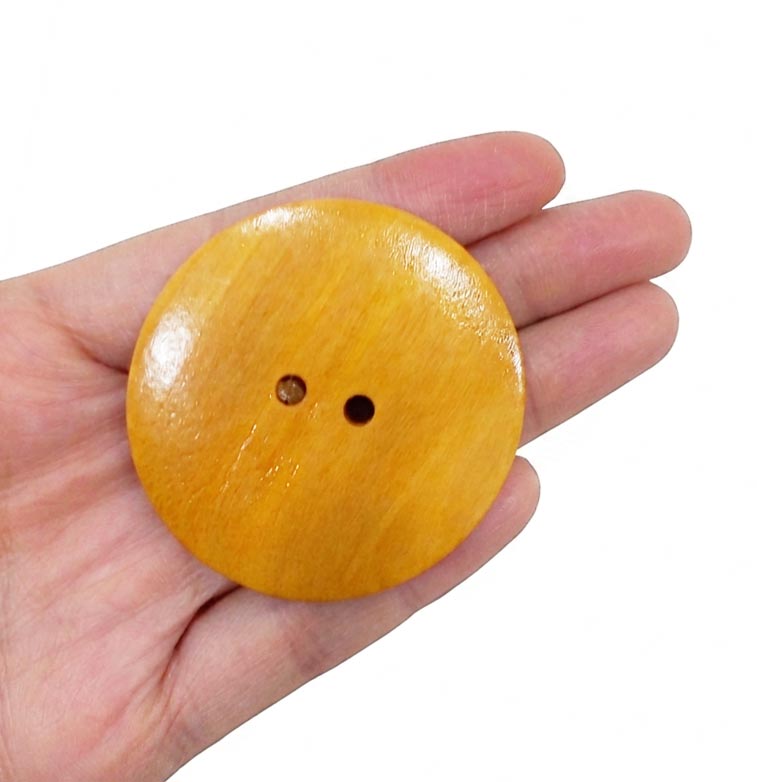 Boton Liso Redondo de Madera 5 cm