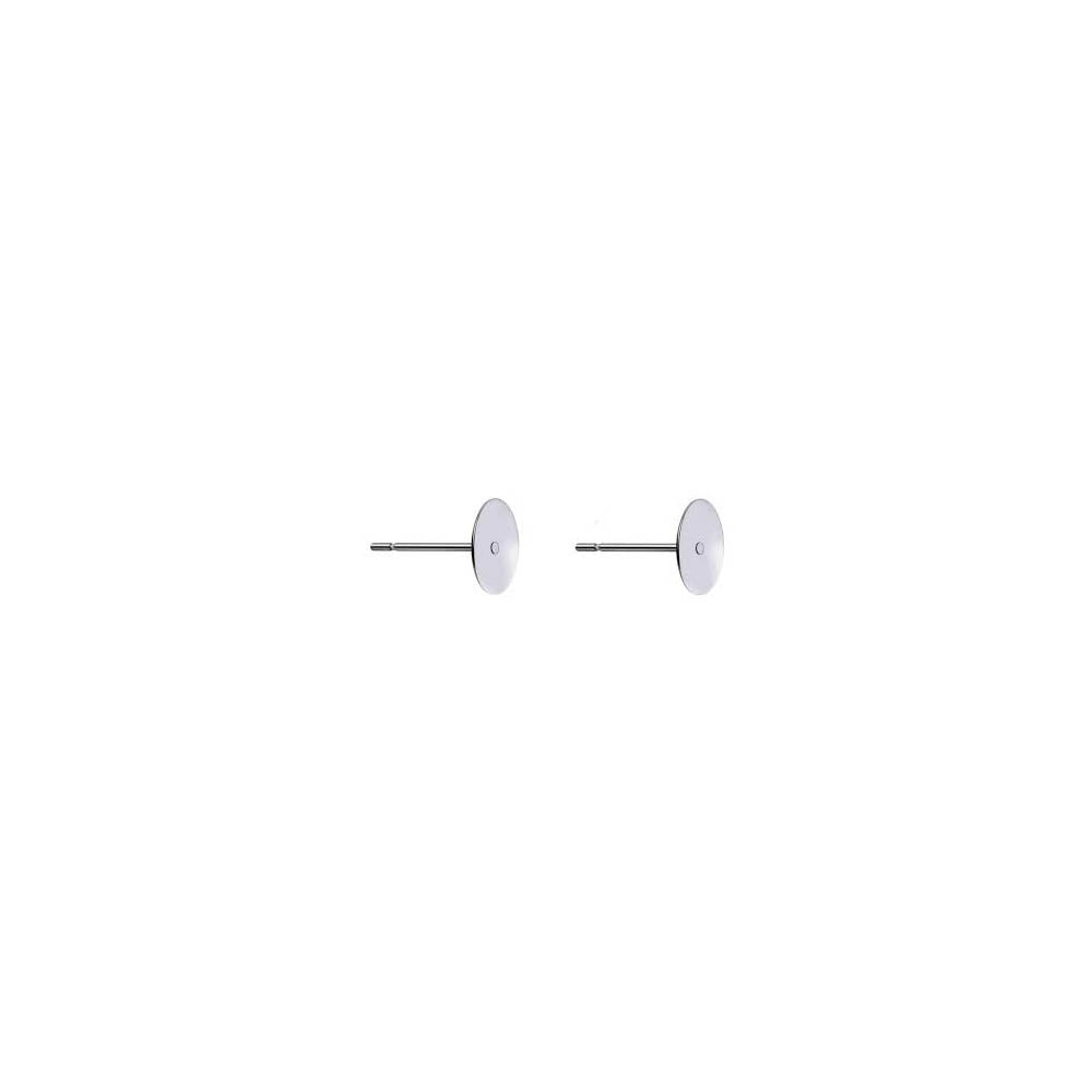 Base de Aro Plano 8mm Acero - Bisuteria