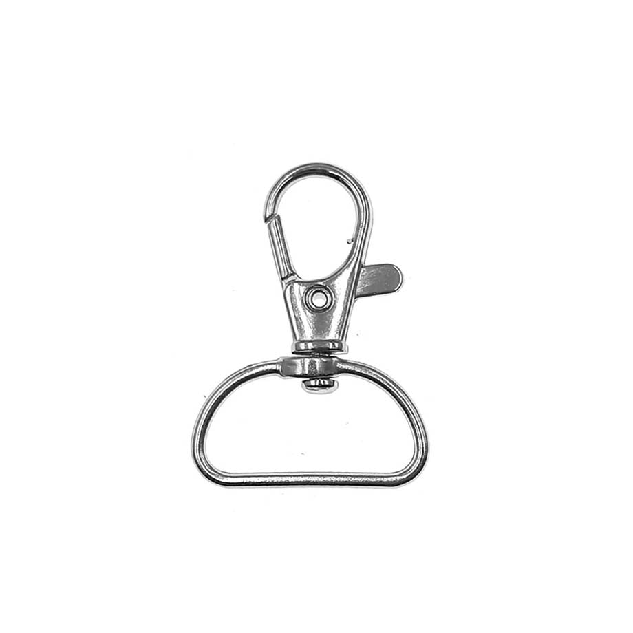 Broche Mosqueton de Cordón 2,5 cm Niquelado.