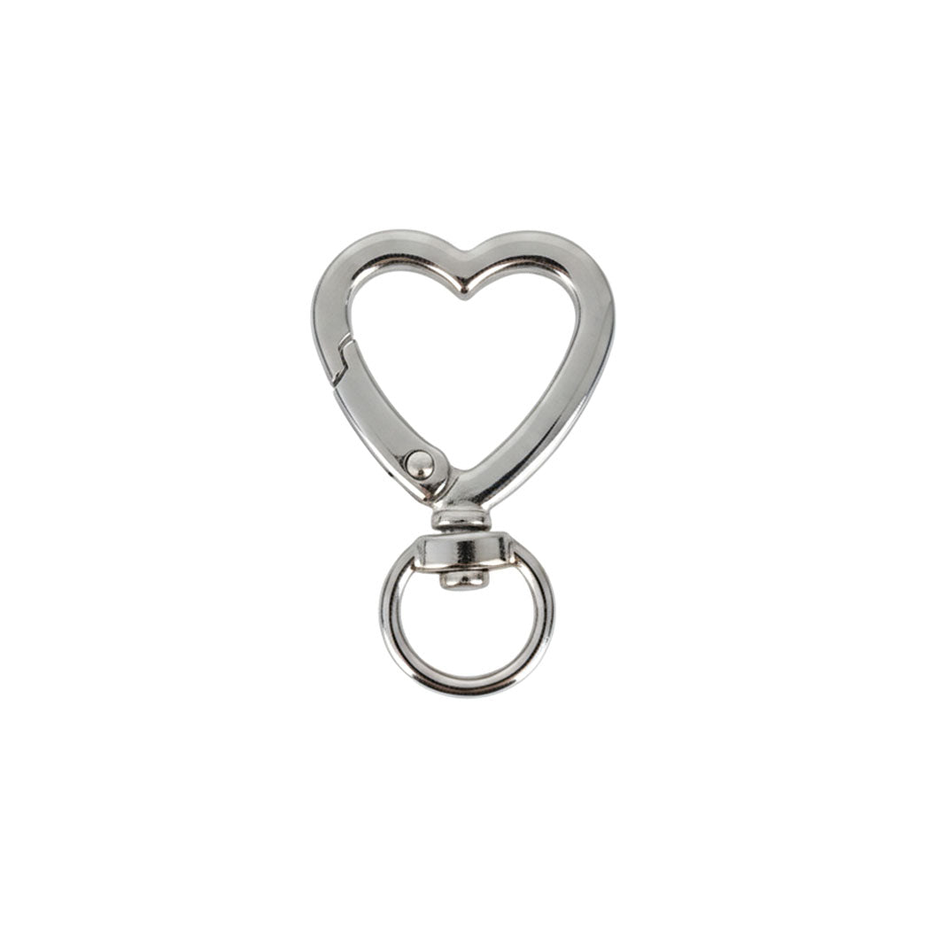 Broche Mosqueton Corazon Plateado