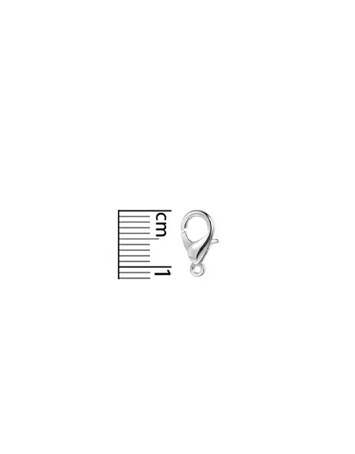 Mosqueton Broche Pequeño 1,2cm Color Plateado - Bisuteria