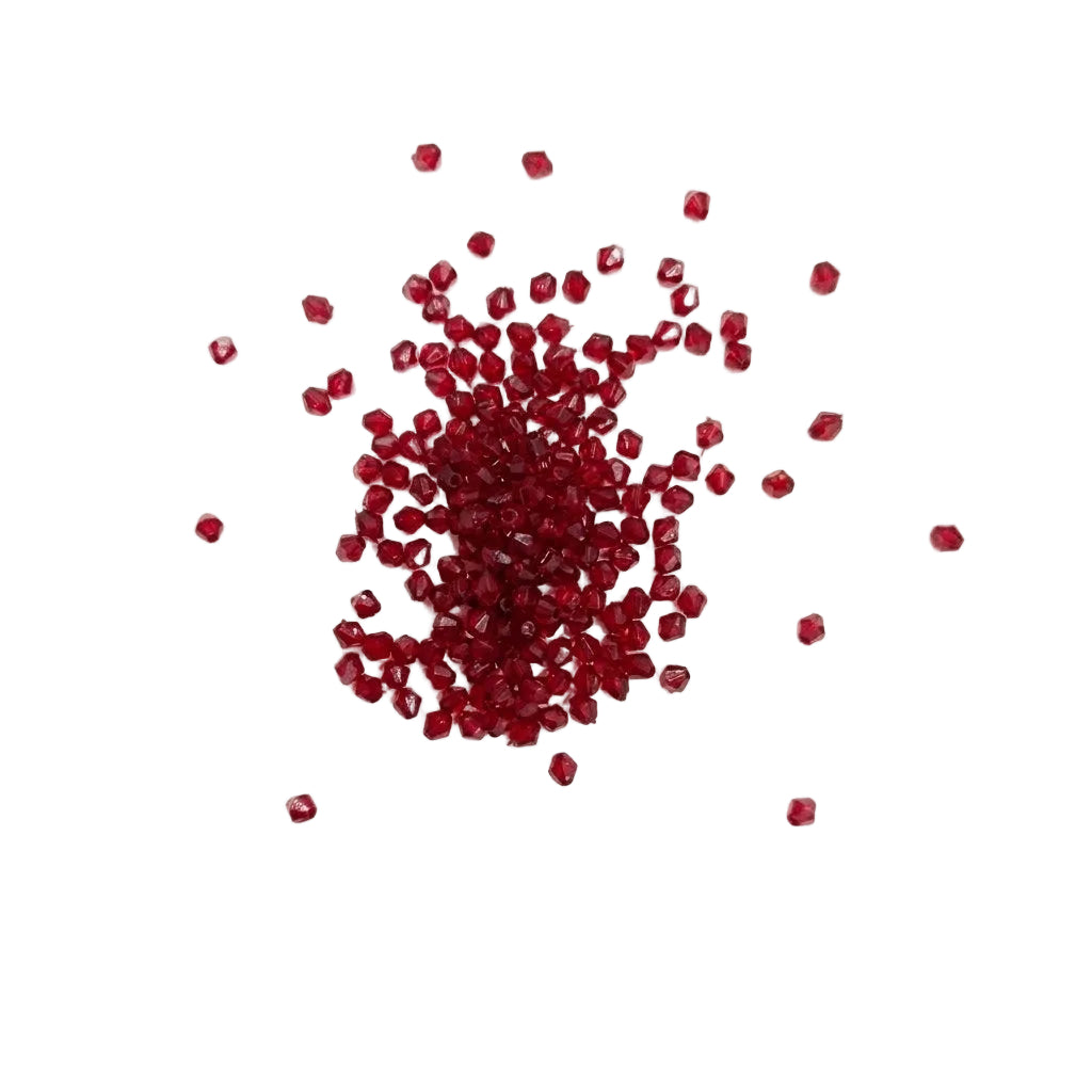 Cristal Acrílico Fantasía 4mm Rojo