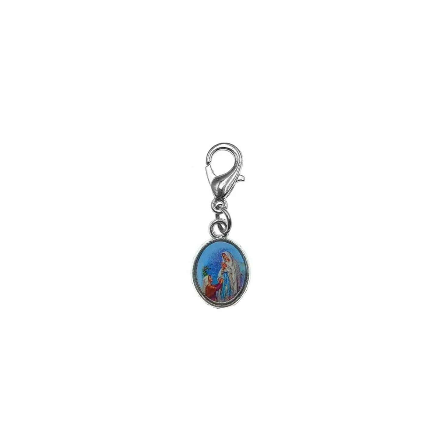 Set Colgantes Virgen de Lourdes 1,2 cms