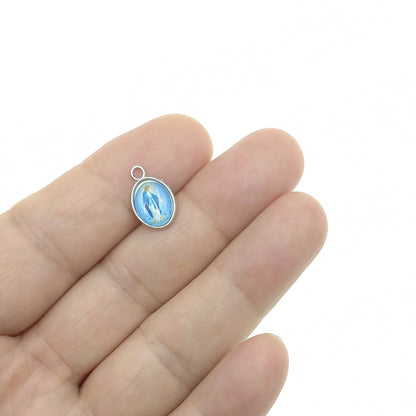 Dije Pequeño Santo Virgen de Los Rayos 14x10mm