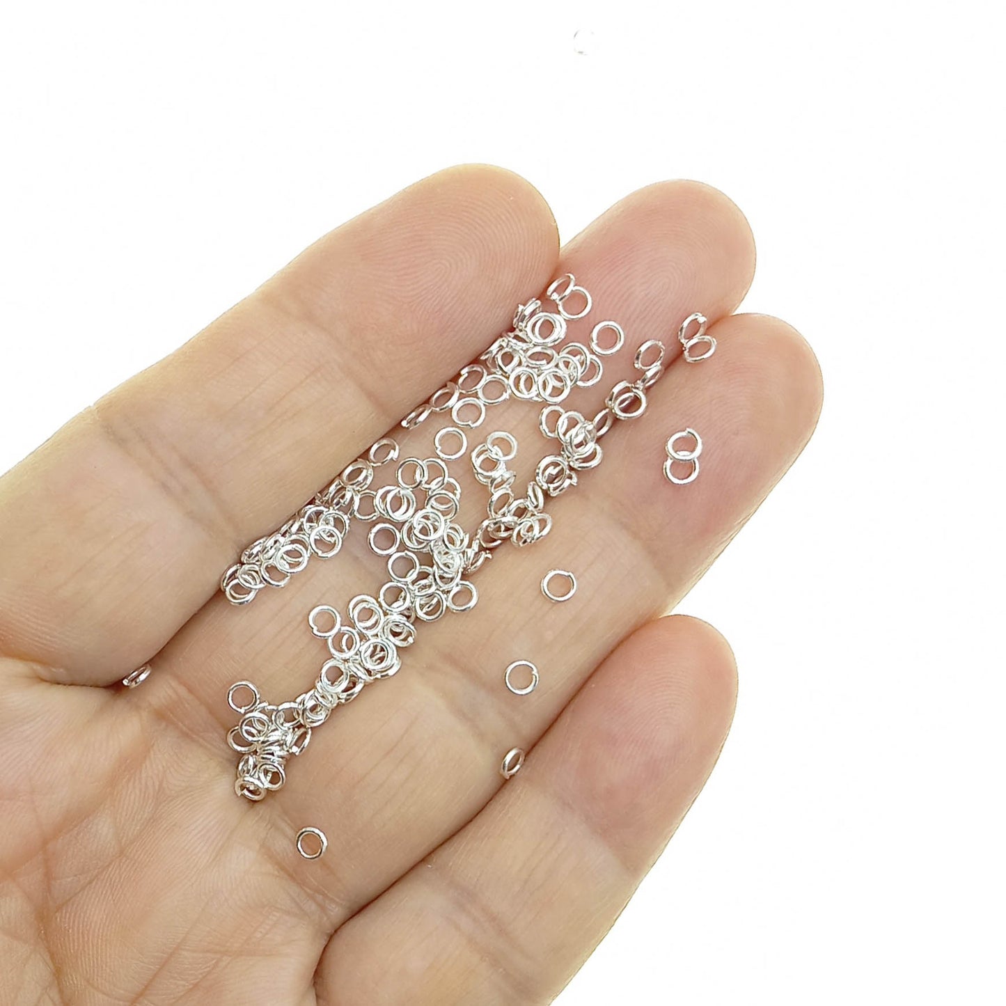 Argolla de Unión 3mm Color Plateado Chico