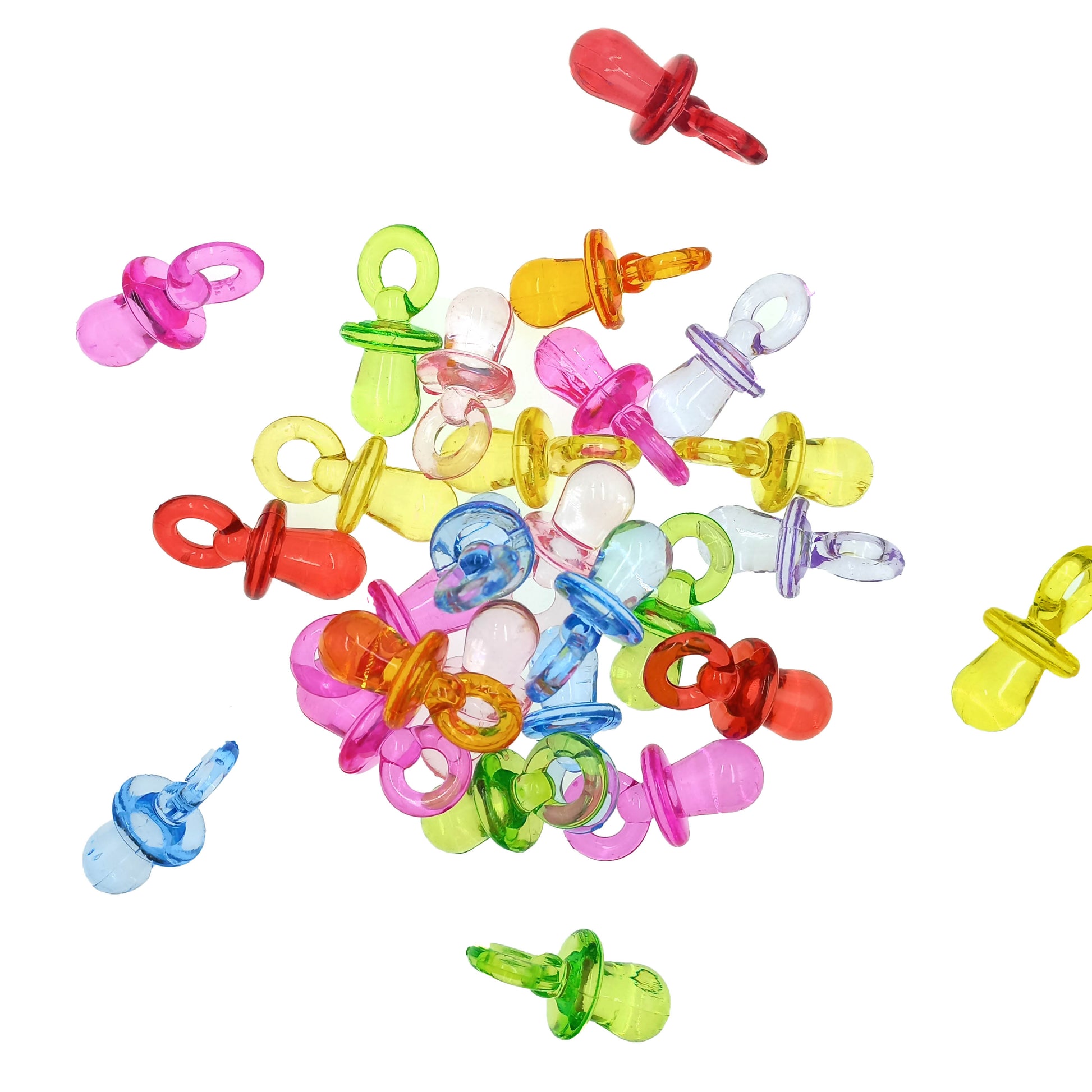 baby shower cuentas chupetes colores
