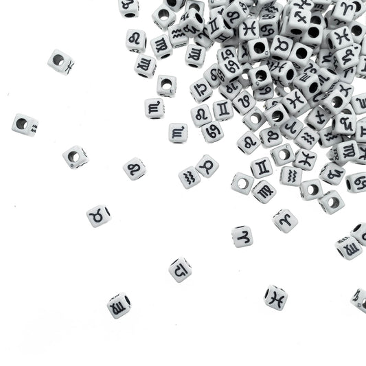 cuentas cubicas cuadradas signo zodiaco bisuteria chile