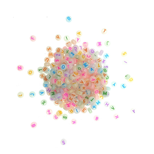 Letras luminosa alfabetica cuentas acrilicas