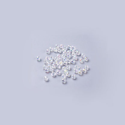 Perlas Acrilicas 6mm Tornasol Transparente
