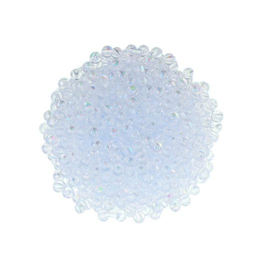 Perlas Acrilicas 6mm Tornasol Transparente