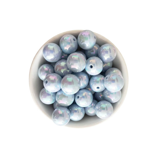 Cuentas Acrilicas Tornasol 16mm Azul Claro