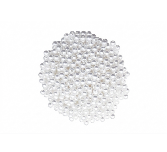 Perlas Fantasía Color Blanco 6mm