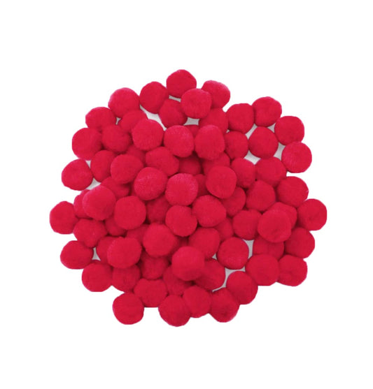 Pompon Rojo 2,5 cm - 100 Aprox