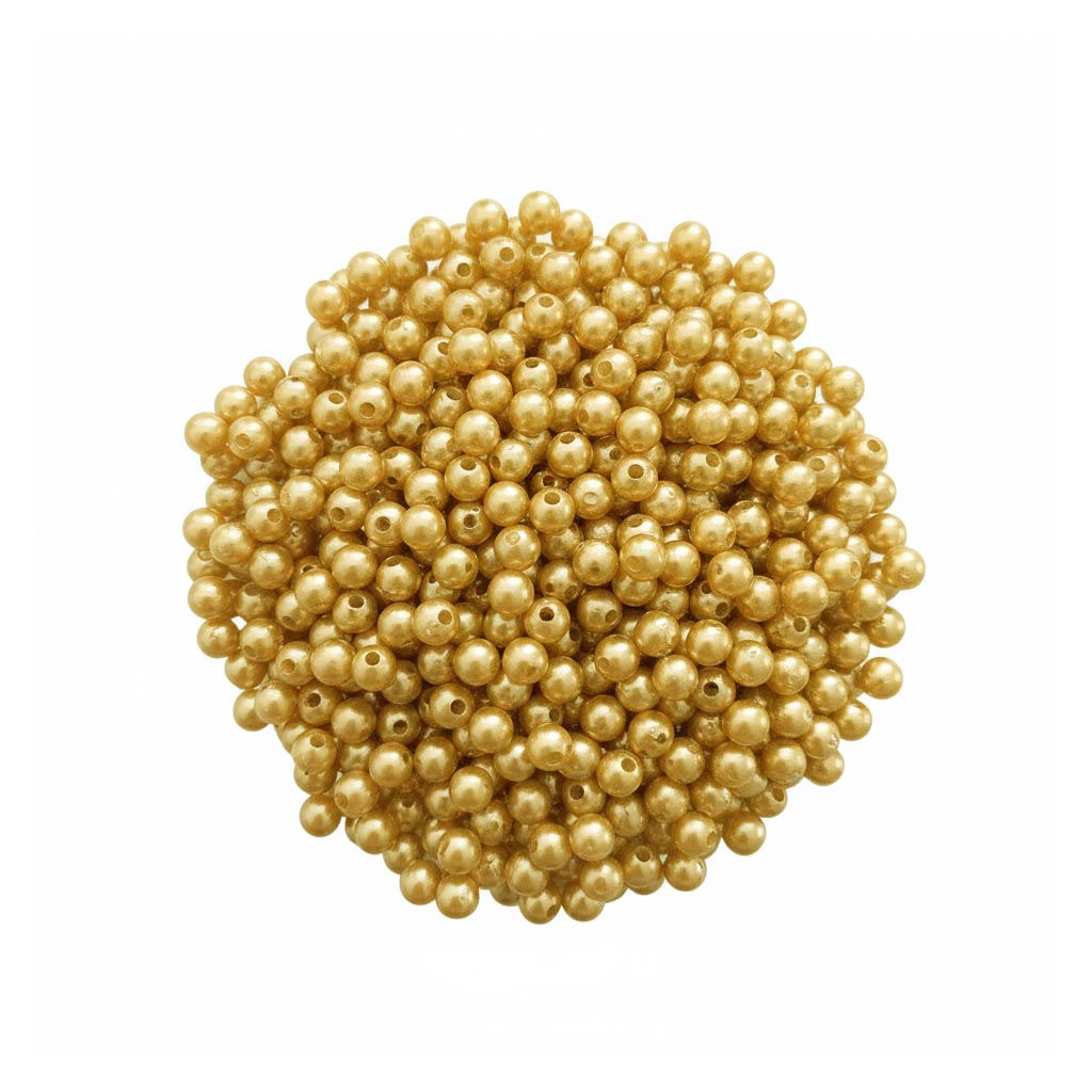 Perlas Fantasía Dorado 6mm