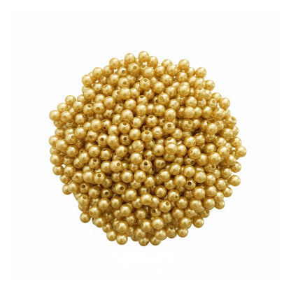 Perlas Fantasía Dorado 6mm