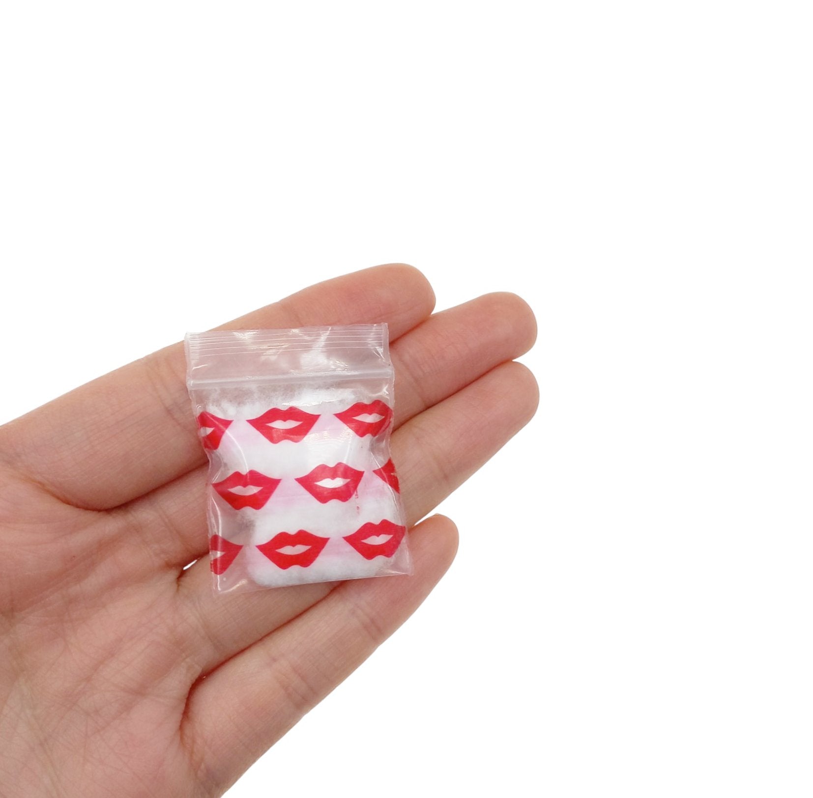 Bolsa Ziploc Pequeña 3 cm x 3 cm Labios Rojos Boca