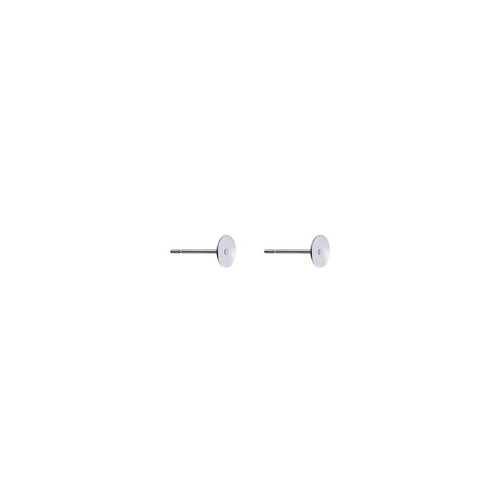 Base de Aro Plano 6mm Acero Bisuteria