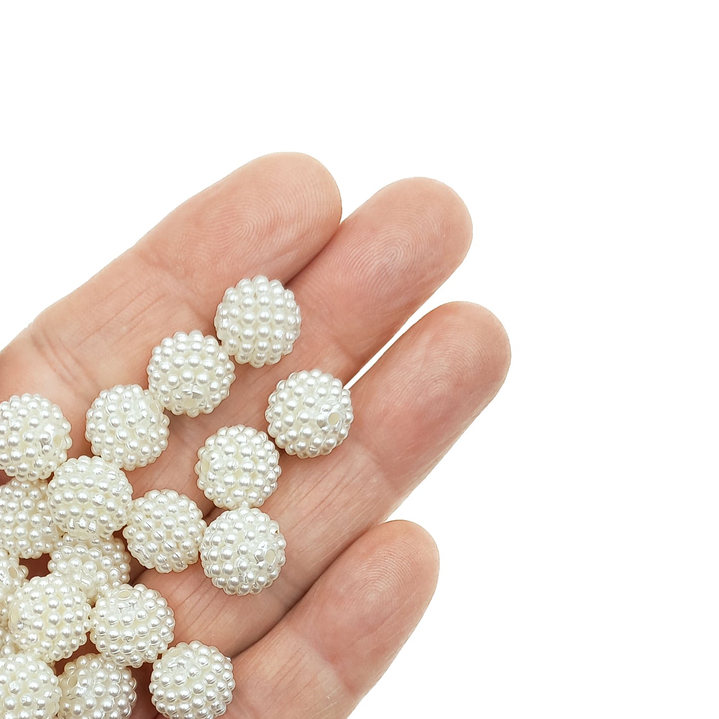 Cuenta Bayberry Color Crema 12mm.