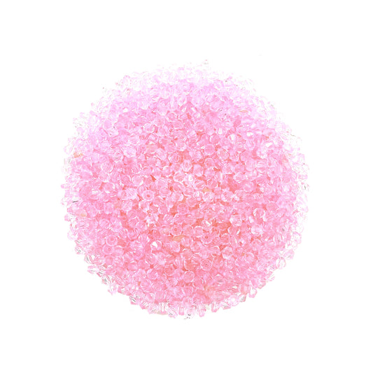 cuentas bicono rosado 4mm bisuteria