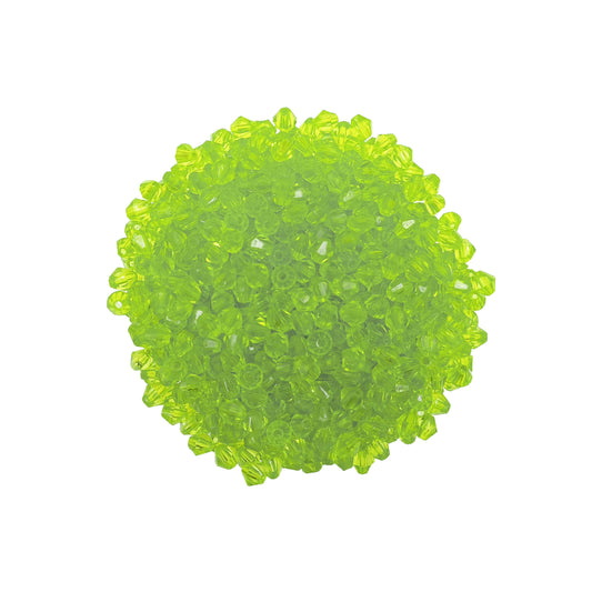 cuentas bicono verde amarillo bisuteria 6mm