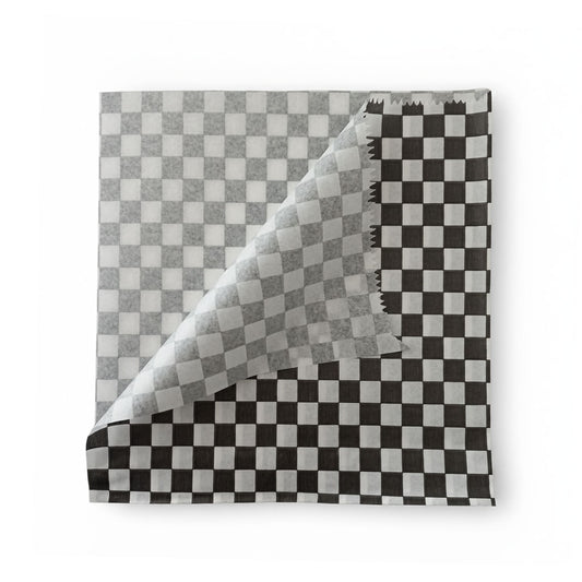 50 Bolsillo Papel Blanco Negro para Hamburguesa 18 cm