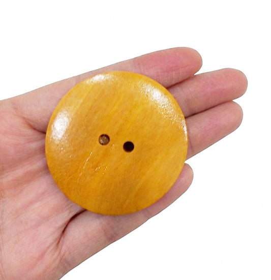 Boton Liso Redondo de Madera 5 cm
