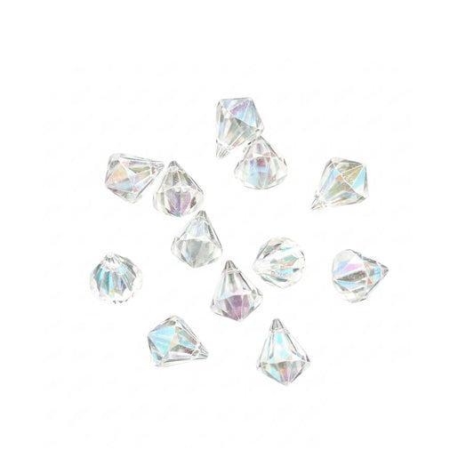 Colgante Diamante Acrílica 2 cms Transparente