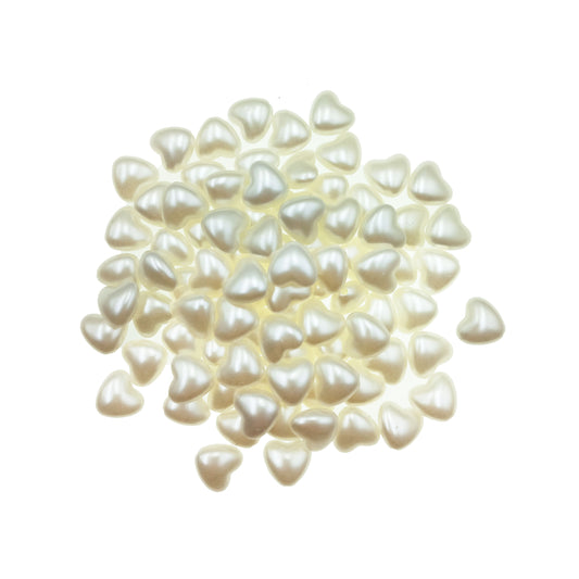 Cuenta Corazon Color Crema 12mm.