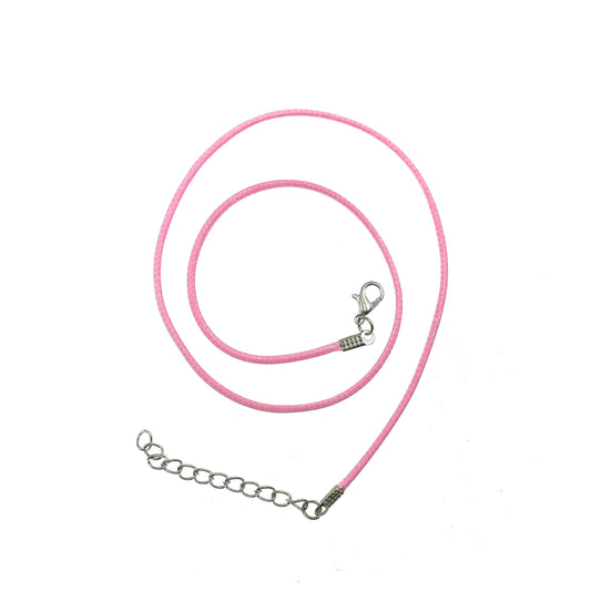 cordon collar broche rosado