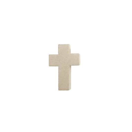 colgante cruz madera cuentas dije beige