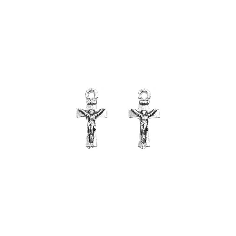 Dije Charm Cruz Jesus Inri chico 14x7mm - Bisuteria