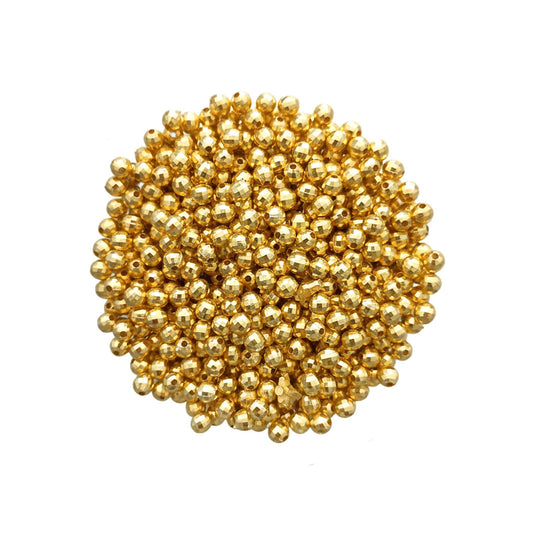 Perlas Fantasía 6mm Dorado Facetado