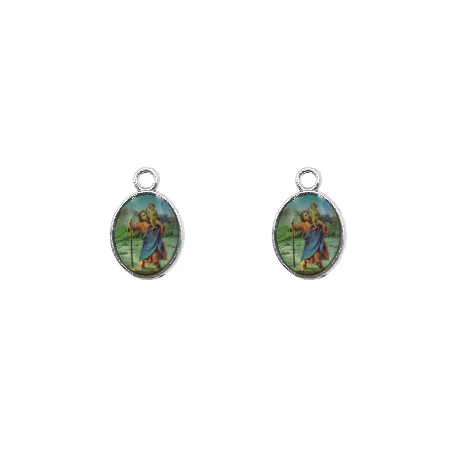 Dije Pequeño San Cristobal 14x10mm