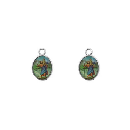 Dije Pequeño San Cristobal 14x10mm