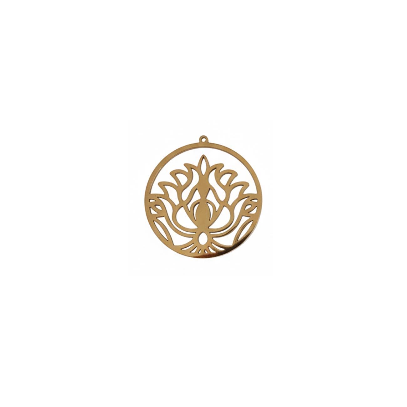 Medalla Flor de Loto Acero