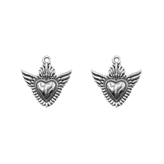 Dije Corazon Sagrado Alas 20x20mm