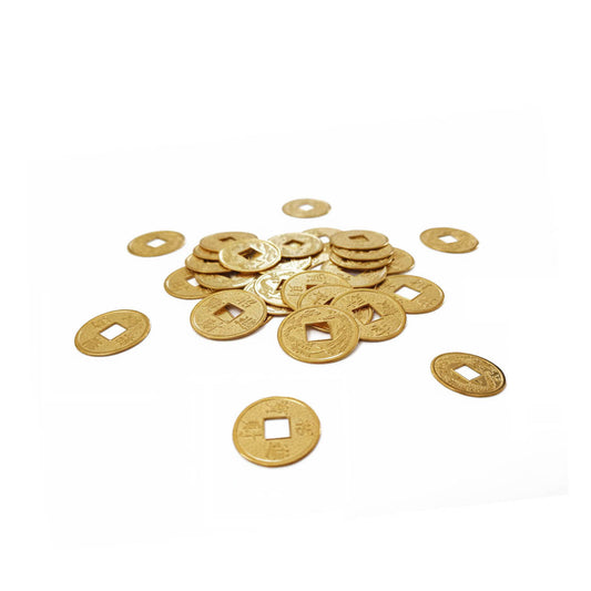 moneda charm dije dorado amuleto china feng shui chino