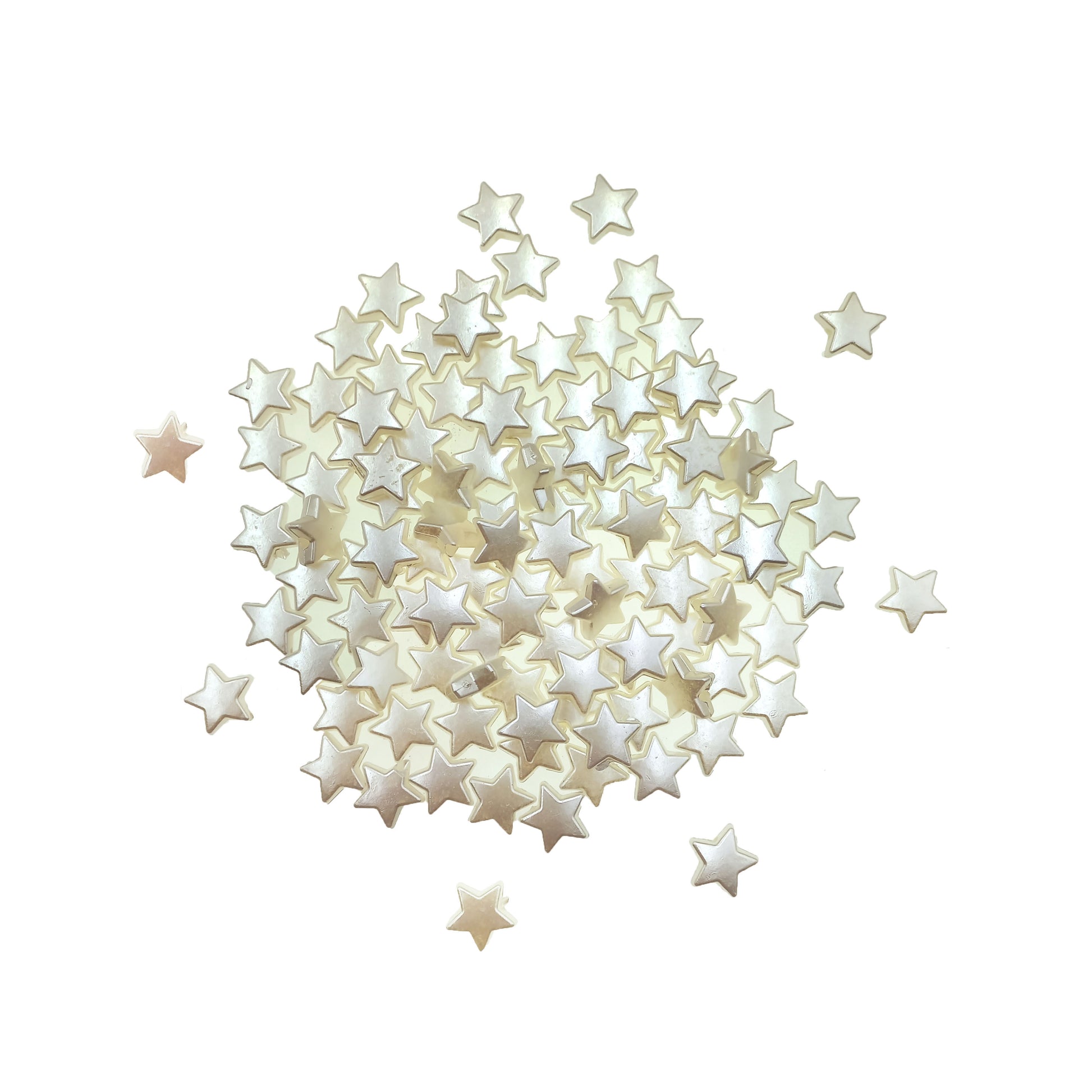 Cuenta Estrella 9mm Color Crema.