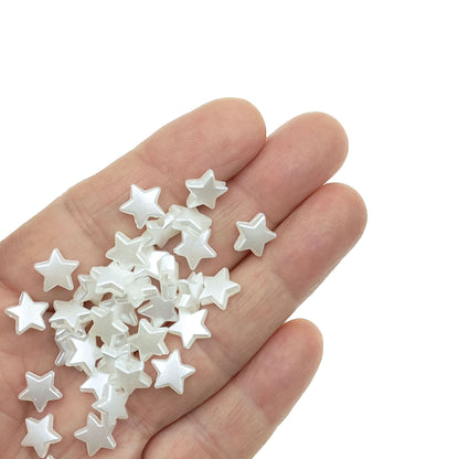 Cuenta Estrella 9mm Color Crema.