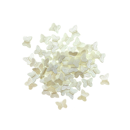 Cuenta Mariposa Color Crema.