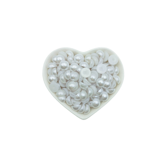 Media Perla para Pegar 10mm Blanco.