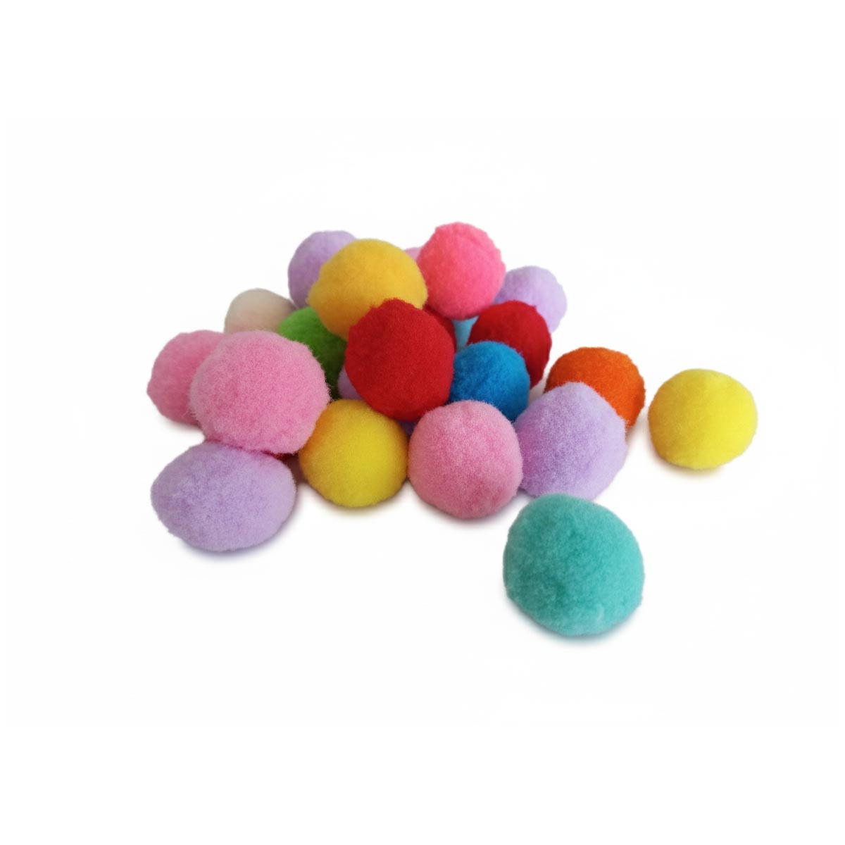 30 Pompon Multicolor 3 cm