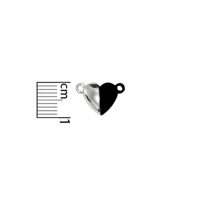 Mosqueton Broche Iman 1,2cm Corazon por Unidad - Bisuteria