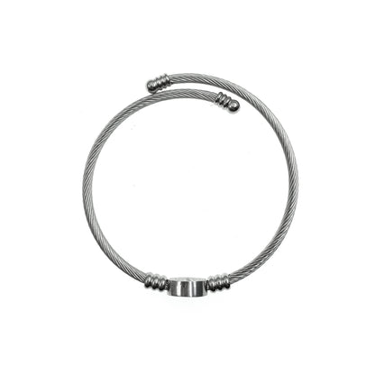 Pulsera San Benito Plateado.