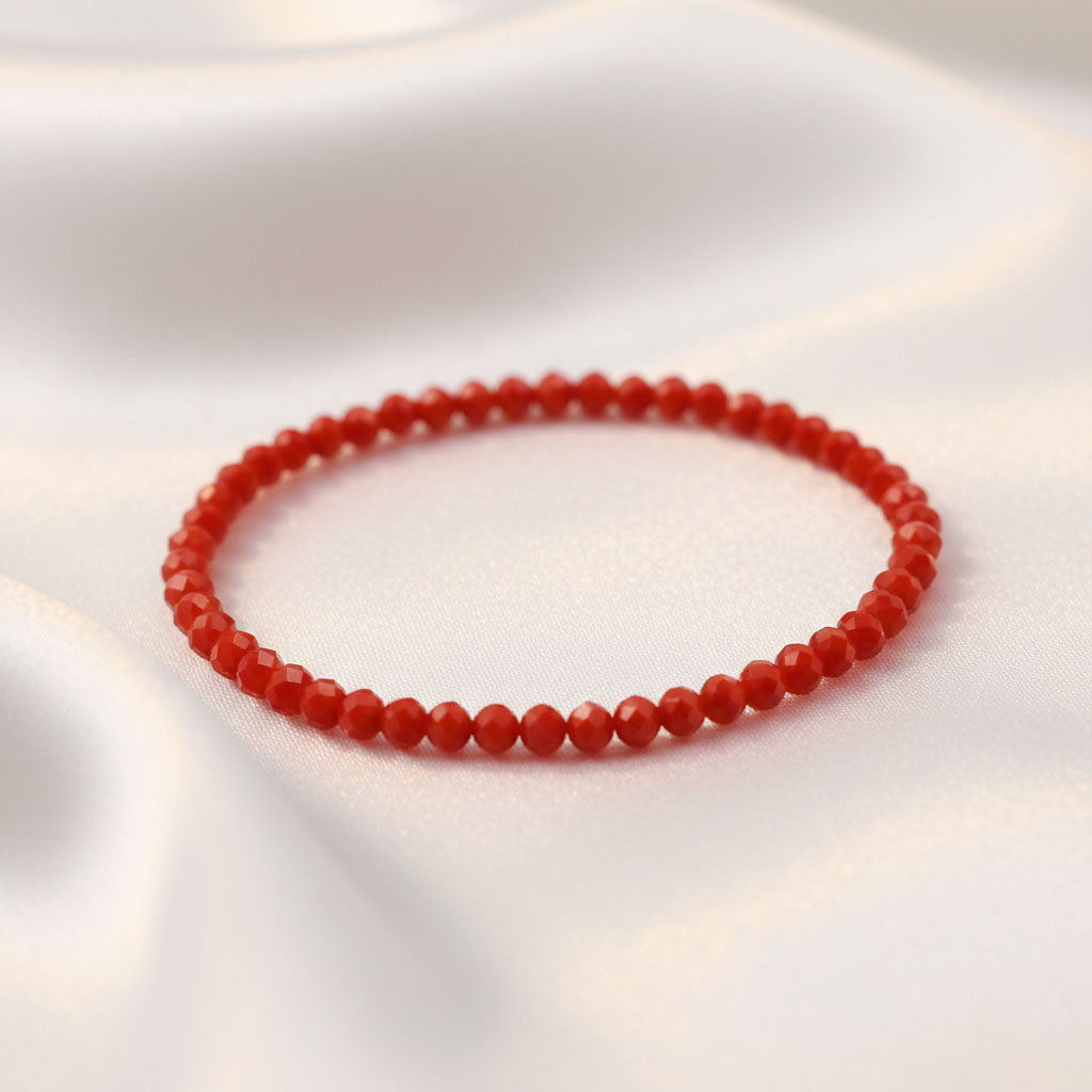 Pulsera Roja Cristal 4mm